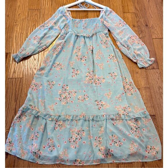 Hatch Blue Floral Midi Dress - Picture 10 of 13